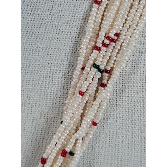 Statment Necklace And Earring Set Boho Ethnic Fairy Beaded Flower India - Picture 8 of 12